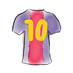 drawing barça jersey number 10