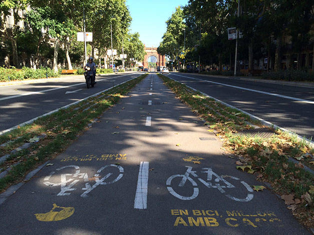 cycle lanes in Barcelona