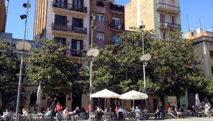 after visiting Parc Güell, Sol square