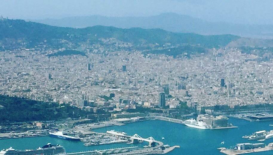 Barcelona from plane