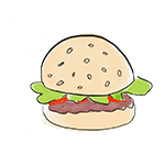burger drawing